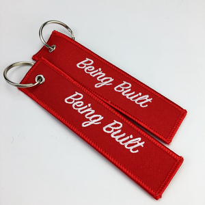 Tùy chỉnh chuyến bay vải Keychain biểu tượng tùy chỉnh thêu máy bay phản lực tag dệt Móc Chìa Khóa với logo riêng của bạn - Product Image 6
