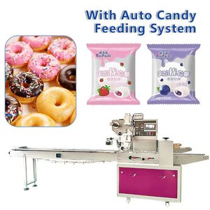 Macchina Confezionatrice Orizzontale Automatica Flow Pack a Cuscino per Biscotti Sandwich, <span class=keywords><strong>Waffle</strong></span> Tondi, Piccoli Wafer e Cookie - Product Image 4