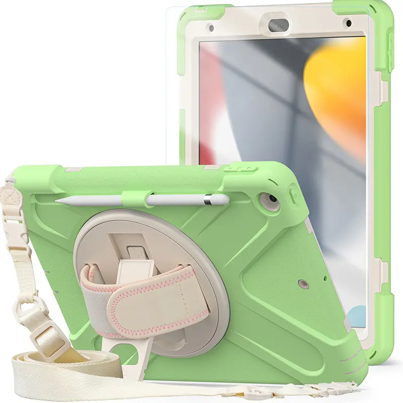 10.2 inch shockproof tablet case with Hand strip and shoulder strap for iPad 10.2" 2019/2020/2021 universal Cover