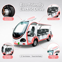 DAOD Bus électrique touristique mignon 14 places pour stations balnéaires, zoos et parcs, navette de dessin animé, autonomie 100 km, batterie au lithium sans entretien