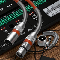 Câble audio XLR personnalisé de haute qualité pour microphone, OD6.5mm, 3/5 broches, robuste, faible bruit, équilibré, à longue ressort, avec gaine en PVC et feuille métallique