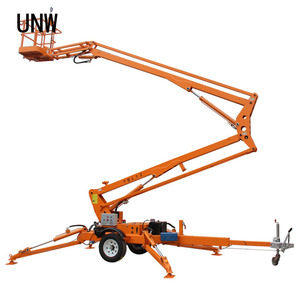 360 <span class=keywords><strong>Spin</strong></span> 8-20m 200kg Elevador de pluma telescópico remolcable Eléctrico Diesel Hidráulico Cherry Picker <span class=keywords><strong>Spider</strong></span> Boom Lift para polipastos con orugas - Product Image 6