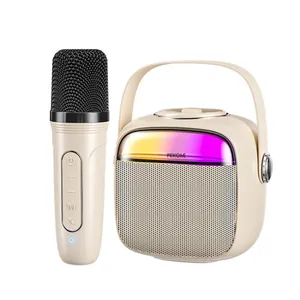 Mới Đến WK D43 Mini Karaoke Loa Độ Nét Cao Hifi Microphone Core Xách Tay Karaoke Loa