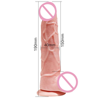Consolador Largo y Realista con Ventosa Potente, Múltiples Tamaños, Silicona Gruesa y Venosa, Pene Grande, Juguete Sexual Impermeable para Adultos para Mujeres