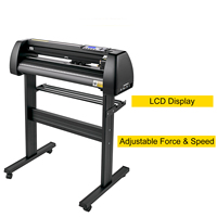 Plotter de corte de impresora de alimentación de papel de 28 pulgadas y 870mm, máquina cortadora de vinilo semiautomática, 3 cuchillas, pantalla LCD, Software de Windows