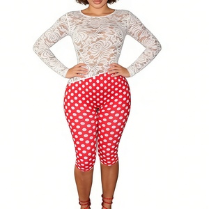 <span class=keywords><strong>Tuta</strong></span> intera da <span class=keywords><strong>donna</strong></span> sexy in pizzo con scollo sulla schiena a pois, a maniche lunghe, <span class=keywords><strong>aderente</strong></span>, lunghezza al ginocchio - RomperWearSehe Fashion - Product Image 3