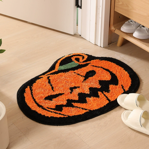 Alfombrilla de baño absorbente antideslizante y ovalada moderna, alfombrilla de entrada ecológica con diseño flocado y mechón - Product Image 2