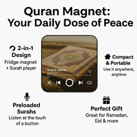 Haut-parleur Coran magnétique rechargeable en promotion – Cadeau islamique pour l'Aïd – Lecteur musical magnétique pour musulmans