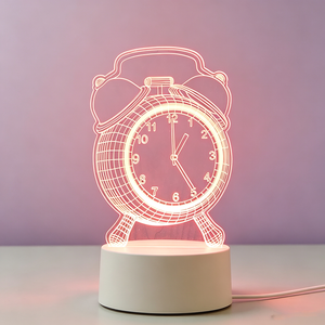 Lampada <span class=keywords><strong>da</strong></span> Tavolo LED Wireless, Luci Divertenti Personalizzate, Luce Notturna LED in Acrilico con Incisione <span class=keywords><strong>e</strong></span> Stampa UV, Cambio Colore, Alto CRI 90, per Camera <span class=keywords><strong>da</strong></span> Letto - Product Image 4