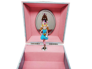 Boîte à musique Princesse Ballerine avec mécanisme à tiroir pour filles - Boîte à bijoux en MDF en bois à manivelle - Product Image 6