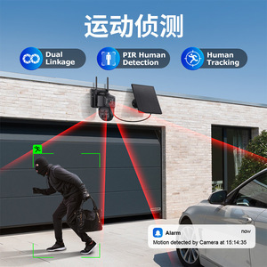 Caméra de surveillance solaire UBoxPro AOV 1080p, étanche pour l'extérieur, avec stockage sur le cloud et interphone vocal - Product Image 4