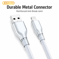 Cable Trenzado de Nailon USB Tipo C a Tipo C XTAURI PD100W, USB2.0 480Mbps 20V 5A, Carga Súper Rápida, Certificación CE RoHs Reach