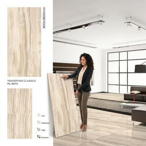 Carreaux en porcelaine émaillée Techno Dark Wood Design 900x1800mm, finition marbre brillant - Product Image 3