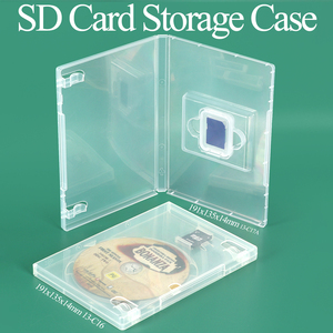 Étui pour DVD simple SUNSHING 14 mm avec porte-carte SD, étui en plastique rigide pour carte mémoire SD, logo personnalisé, protection pour cartes CF TF XD XQD SDHC - Product Image 1