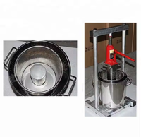 Extracteur de Jus Manuel à Pression à Froid en Acier Inoxydable 12L 22L 50L avec Engrenage pour Pulpe de Raisin et Fruits