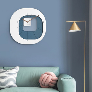 Wall <b>Clock</b> Geometric Shape <b>Silent</b> Quartz Movement Battery Powered Living Room Decor Modern Minimalist Design - Product Image 2
