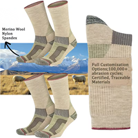 Chaussettes de randonnée et de trekking en mélange de laine mohair certifiées RMS, chaudes et rembourrées, pour l'extérieur