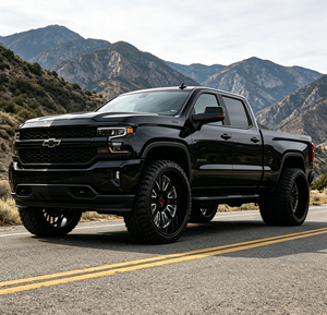 Rines de Aluminio 22x12 26x14 para Todoterreno, Color Negro Fresado, 6x139.7 6x135 8x170, para Camionetas Silverado 1500 2500 Ford F150 - Product Image 4