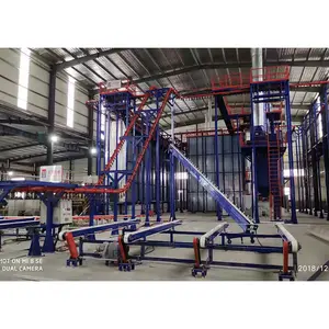 Automatic Curved Track Powder Coating Production Line with Conveyor Chain