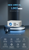 Proyector L003A para Cine en Casa, Resolución Nativa 1080P con Altavoces Estéreo Integrados 4K, Diseño Portátil