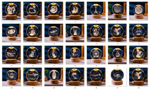Moderno K9 bola de cristal LED luz nocturna 3D Sistema Solar Luna nebulosa sombra blanca fuente de alimentación USB Base de madera remota para dormitorio - Product Image 4