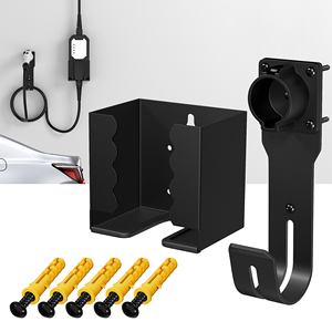 Wall-Mounted Ev Charger Gun Cable <b>Holder</b> Kit j-hook Ev Charging Cable Organizer Fit for J1772 Plug - Product Image 1