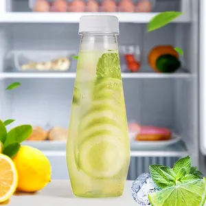 Eco- friendly PET beverage bottle kinds of mason jars transparent juice liquid container bottle of pocket whisky