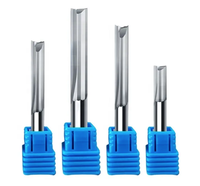 Offre Spéciale 6mm tige deux cannelures mèches de routeur droites pour bois CNC fraises de gravure droites outils de fraise en bout fraise