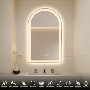 Thiết kế hiện đại LED ánh sáng backlit vòm thông minh gương không đối xứng cho gương phòng tắm với ánh sáng LED và <span class=keywords><strong>Bluetooth</strong></span> - Product Image 6