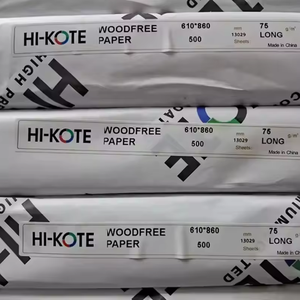 Papel de Impresión Offset Sin Madera Marca Hi Kote, 70gsm-120gsm, Papel Bond Offset Blanco para Cuadernos, Papel Sin Madera Blanco Offset - Product Image 1