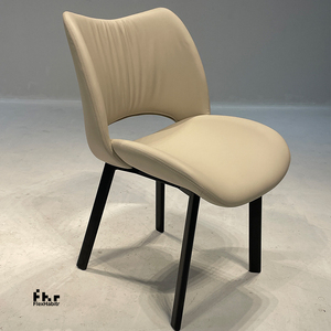 Modern PU Leather Restaurant <b>Chair</b> Contemporary Design Cushioning Dining Furniture Commercial Use - Product Image 2