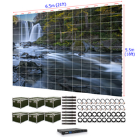 Mur d'affichage LED pour événements intérieurs 6,5 m x 5,5 m P2.976, écran vidéo de location haute résolution 2,9 mm, HDR10+, 3 ans de garantie