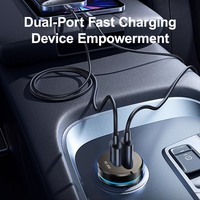 Adaptador de Corriente QC3.0 PD3.0 18W/36W Mini Puerto USB Tipo-C Ecológico de Carga Rápida, Enchufe para Encendedor de Cigarrillos, USB para Teléfono Móvil