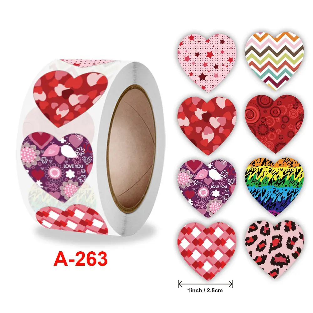 Özel Logo sevgililer günü Sticker 500 adet kalp şekli teşekkür ederim çiçek yuvarlak çıkartma etiketleri rulo hediyeler dekorasyon için