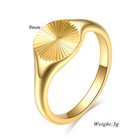 Klassisches Design defektfrei einfarbig einfarbig Edelstahl Damen Herren Siegel feine modische Ringe Schmuck