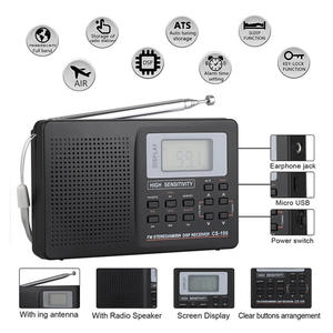 Factory Wholesale Digital Display Portable Radio AM FM SW DSP Receiver Elderly Outdoor Travel <b>Mini</b> Pocket Radio - Product Image 2