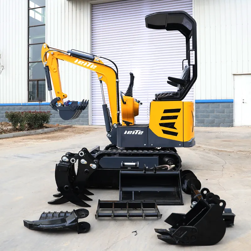 LEITE 2024, nuevo producto, entrega más rápida, Mini excavadora, 1 tonelada, motor Epa, Escavatore, nueva microexcavadora sobre orugas, mini excavadora