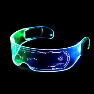 Lunettes lumineuses fluo à LED personnalisées, verres lumineux pour Festival, spectacle, fête