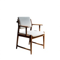 Chaise de salle à manger en bois de frêne avec revêtement en cuir, design mid-century, dossier en bois massif, modèle SY16, meubles pour la maison, hôtel, restaurant