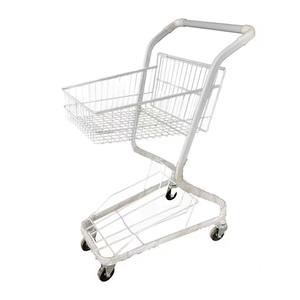 सुविधाजनक घरेलू किराने की खरीदारी कार्ट जस्ता मेश संरचना 3 "pu पहियों सुपरमार्केट गोदाम ट्रॉली - Product Image 2