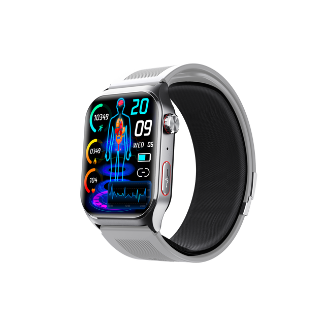 F520 Health Smart Watch SOS Alarm 2.01 Inch IPS Display Heart Rate BP Monitor Fitness Tracker Music Player Pedometer