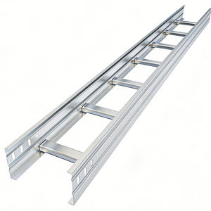 亜鉛メッキ304ステンレス鋼ケーブル敷設用ラダー型ケーブルトレイ（耐荷重50kg） - Product Image 3