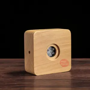 Großhandel Holz quadratische USB-LED-Licht basis mit Touch-Funktion für Kristall Foto rahmen
