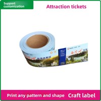 Boleto de Admisión Impreso para Turismo y Natación en Zonas Turísticas con Código QR Personalizado Anti-Falsificación