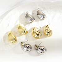 Changda pendientes de moda pendientes de acero inoxidable pvd 18 k bijoux en or goutte d'eau larme dupe boucles d'oreilles
