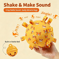 Jouet interactif pour chien en peluche de coton couineur, durable, pour soulager l'ennui, pour le jeu autonome, la mastication, l'exercice et l'entraînement des petits chiens