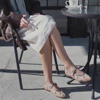 Chaussures plates à lacets style K JR, à boucle unique, brodées, respirantes, pour l'été, type Mary Jane, vente en gros