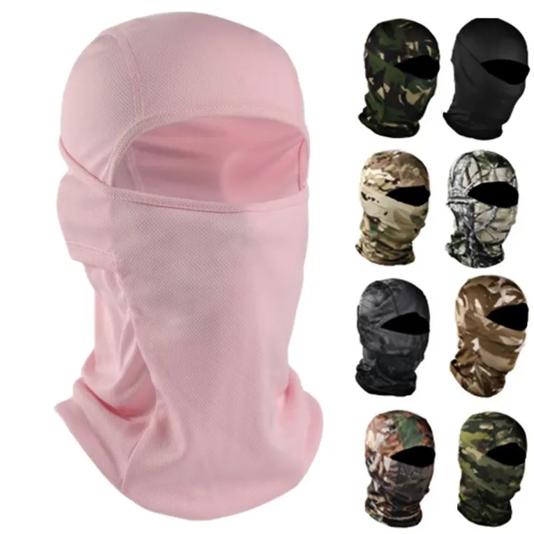 Hlc441 Benutzer definierte dreifarbige Winter-Ski mütze Gesichts maske Personal isiertes Logo Drei Löcher Winter mütze Stickerei Sturmhaube Ski maske