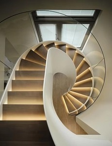 <span class=keywords><strong>Escalier</strong></span> en colimaçon en acier de qualité commerciale pour librairies, bibliothèques publiques et espaces commerciaux à plusieurs niveaux, circulation dans les espaces résidentiels - Product Image 6