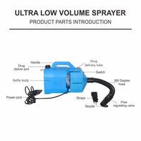 Pulvérisateur portable Onedry 6L 1400W, atomiseur électrique ULV, atomiseur à dos, atomisation réglable, portée de pulvérisation de 6 à 8 m, grande surface